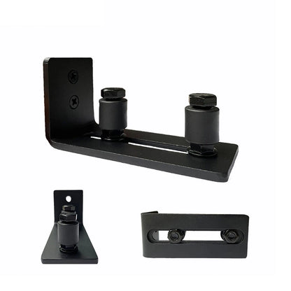 2 Pack Adjustable Wall Flat Stay Roller Guide Bottom Sliding Barn Door