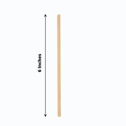 Home Collection 100-Pack 6” Natural Wheat Biodegradable Drinking Straws