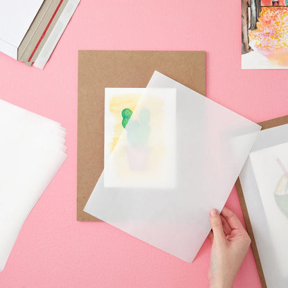 Home Collection Pack of 100 Transparent Paper Sheets 8.5 x 11 Inch.
