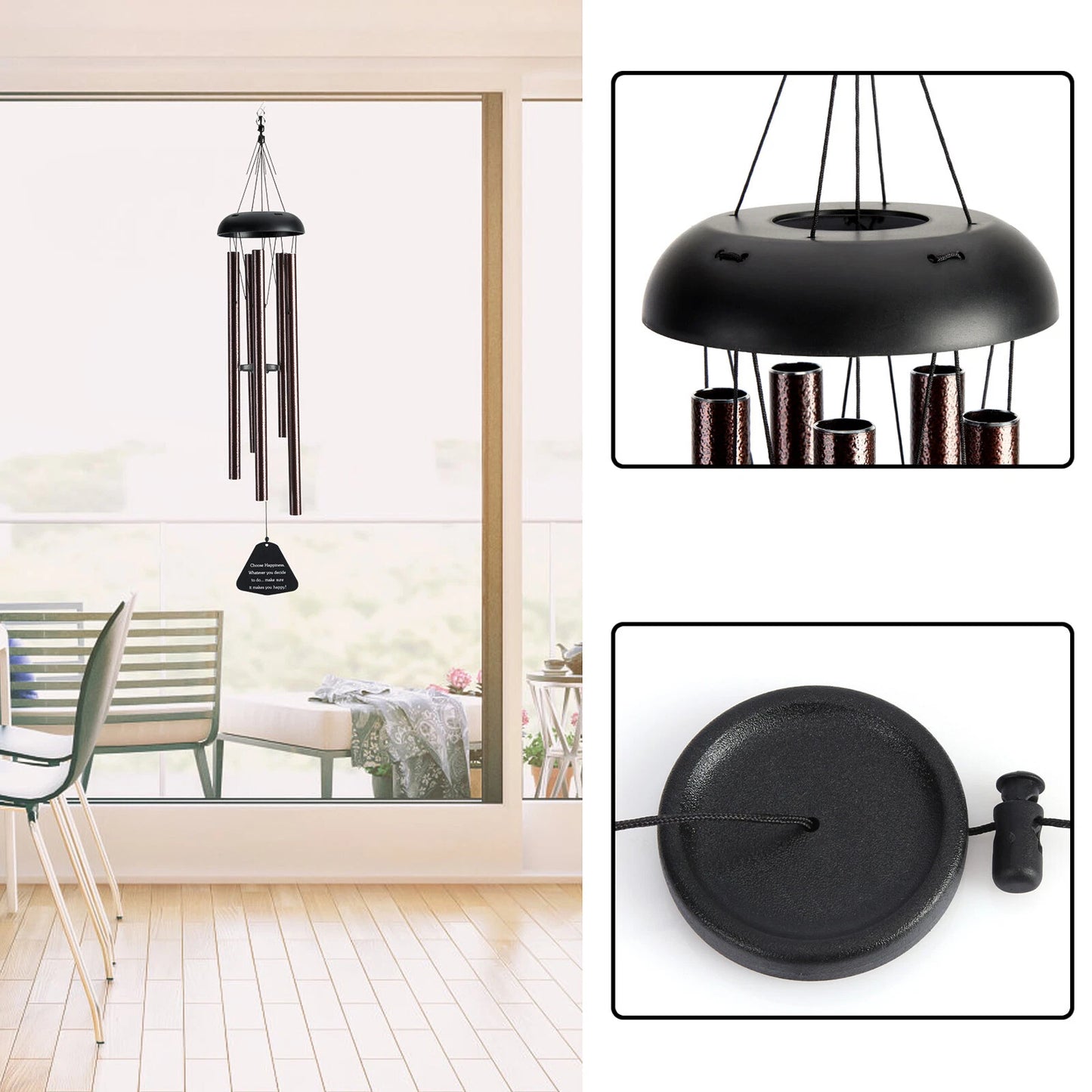 36-Inch Large Deep Tone Wind Chimes