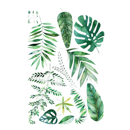 Green Wall Stickers Assorted Tropical Leaves