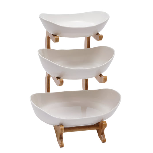 Modern Ceramic Candy Dish Three-Layer Rack