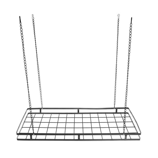 Ceiling-Mounted Pot and Pan Rack with 12 Hooks