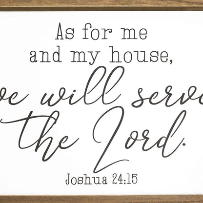 Religious Wall Art, Joshua 24:15 – "As for Me and My House"