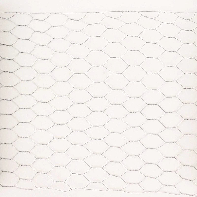 Home Collection 16 ft x 12 in Silver Hexagonal Galvanized Metal Craft Wire Mesh