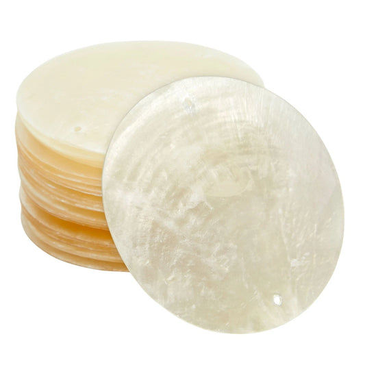20-Pack Round Capiz Seashells with Holes