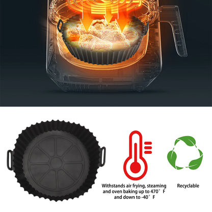 2 Pcs Air Fryer Silicone Pot Basket Liners
