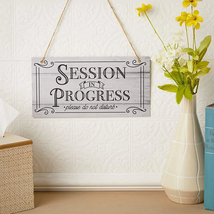 Hanging Door Sign for Therapist – Quiet Please