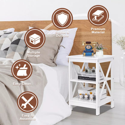 2-Piece 3-Tier End Table Set
