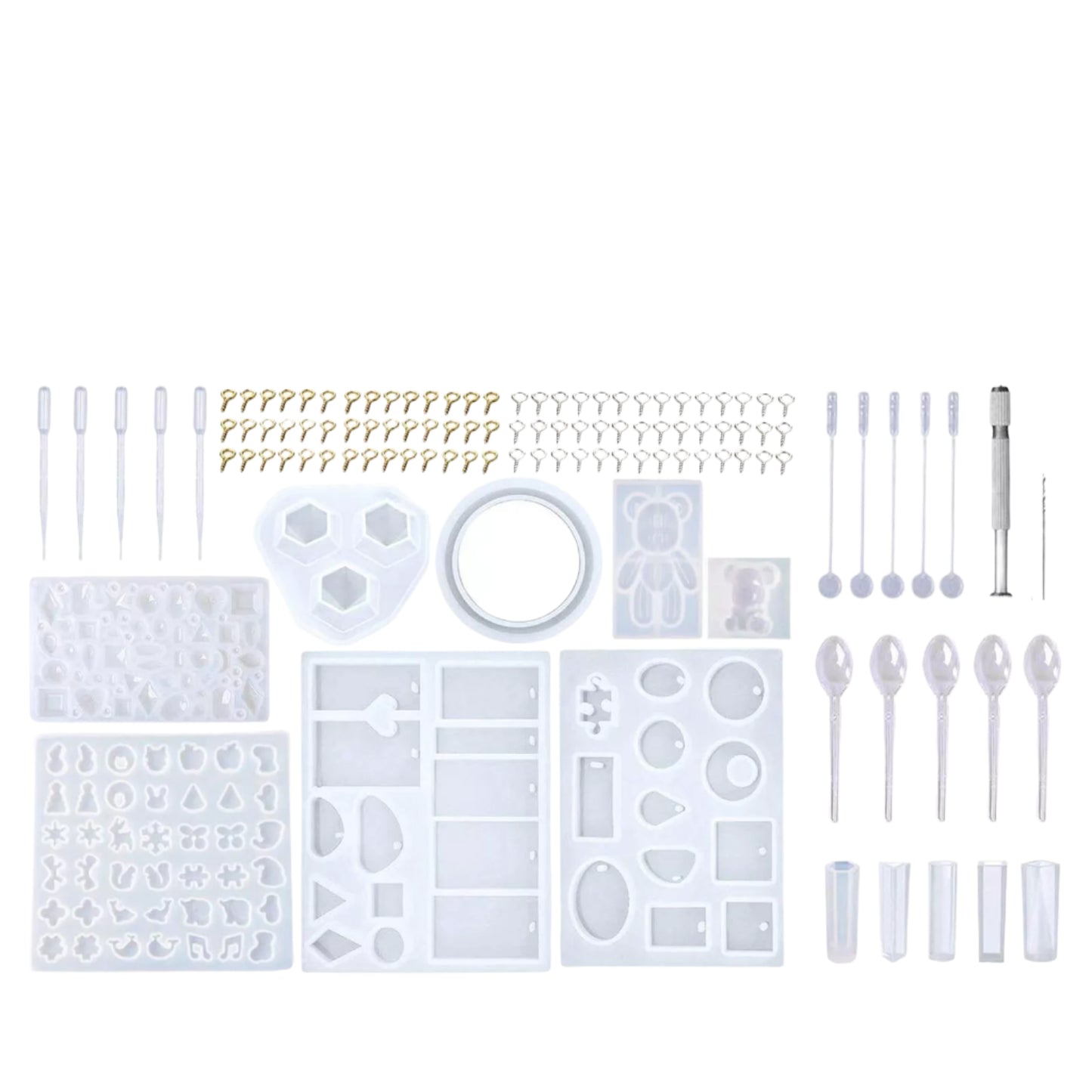 229-Piece Resin Casting Silicone Molds Kit