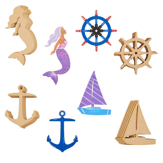 24-Pack Nautical Wood Cutouts