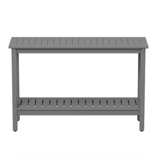 48" Outdoor Wooden Console Table – 2-Tier