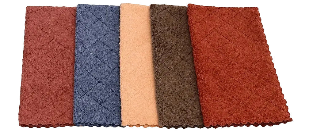Home Collection Pack of 5 Microfiber Cleaning Cloths 11.5x11.5 Solid
