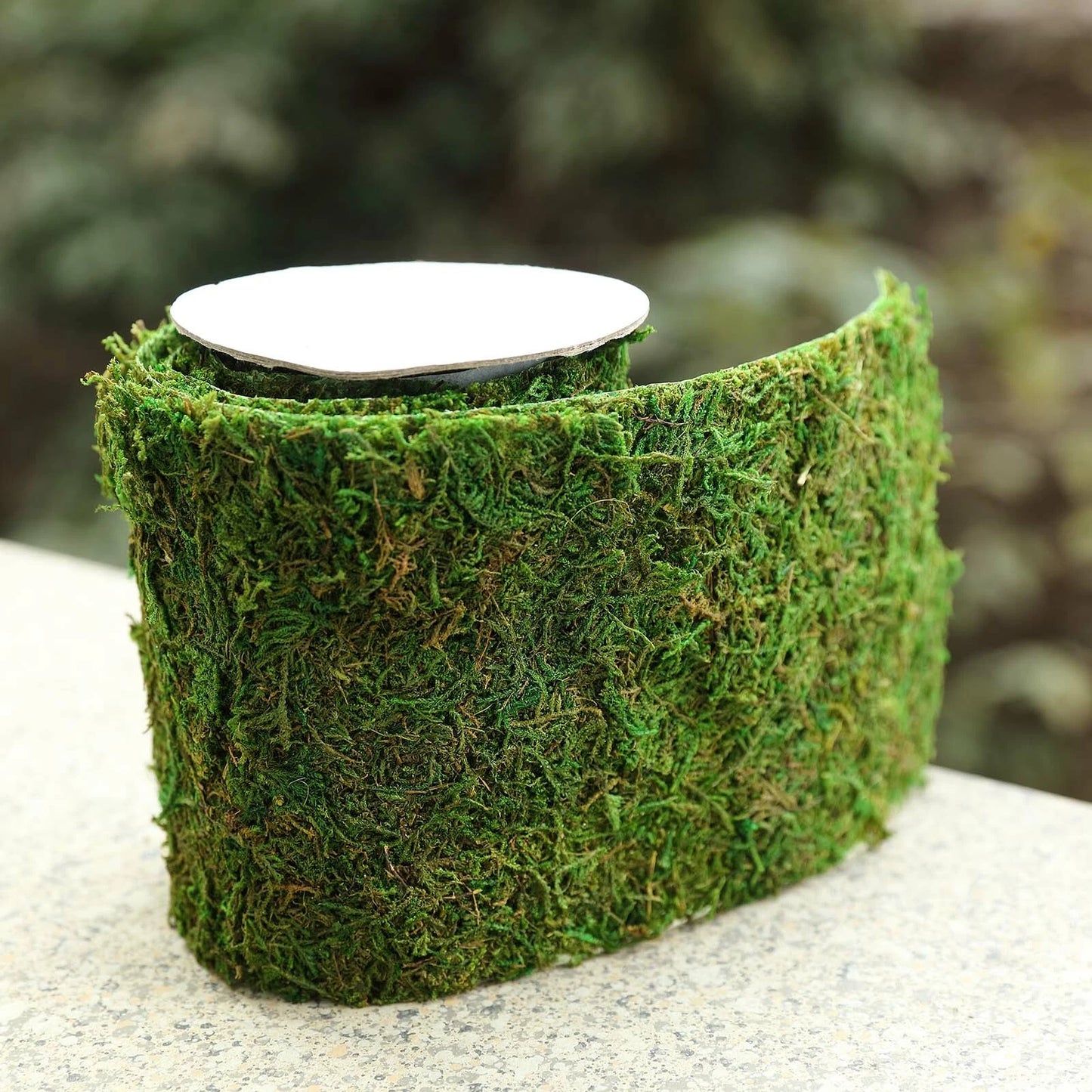 Home Collection 5"x48" Natural Green Moss Ribbon Roll