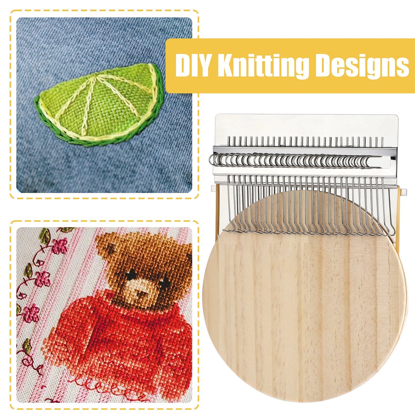 28-Hook Darning Loom Speedweve-Style Knitting Tool Kit