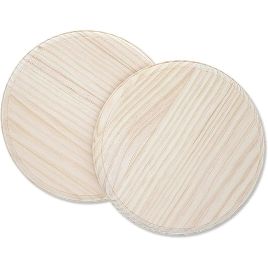 Bright Creations 2-Pack Unfinished Wood Round Plaques