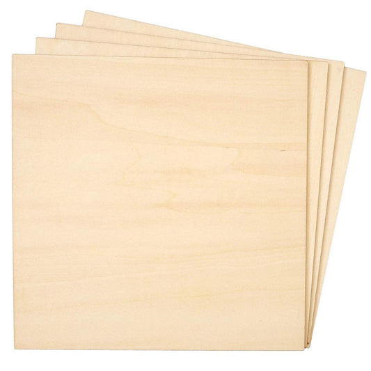 8-Pack Thin 8x8 Wood Squares for Crafts
