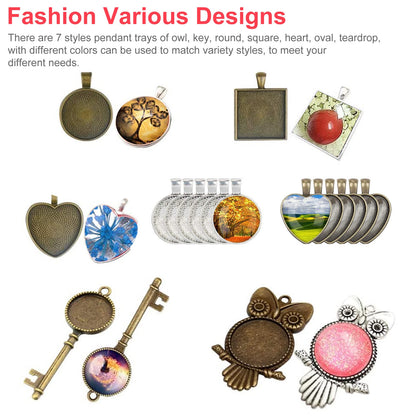 35PCS Resin Casting Mold & Pendant Tray Kit