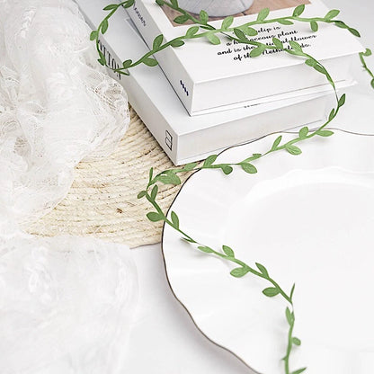 Home Collection 67FT Artificial Leaf Ribbon Trim Satin Vine Craft Leaves