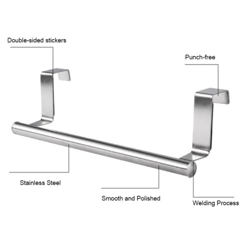 2 PCS Over Door Towel Rack Bar Hook