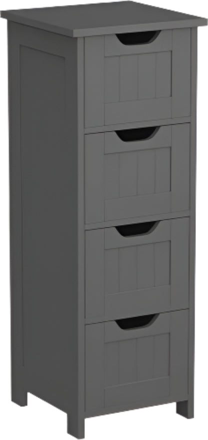 Gray Corner Bathroom Storage Cabinet