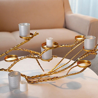 3ft Gold Metal Manzanita Tree Branch Candelabra – Candle Holder