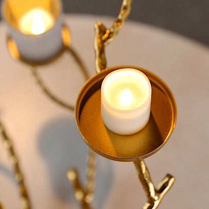 3ft Gold Metal Manzanita Tree Branch Candelabra – Candle Holder