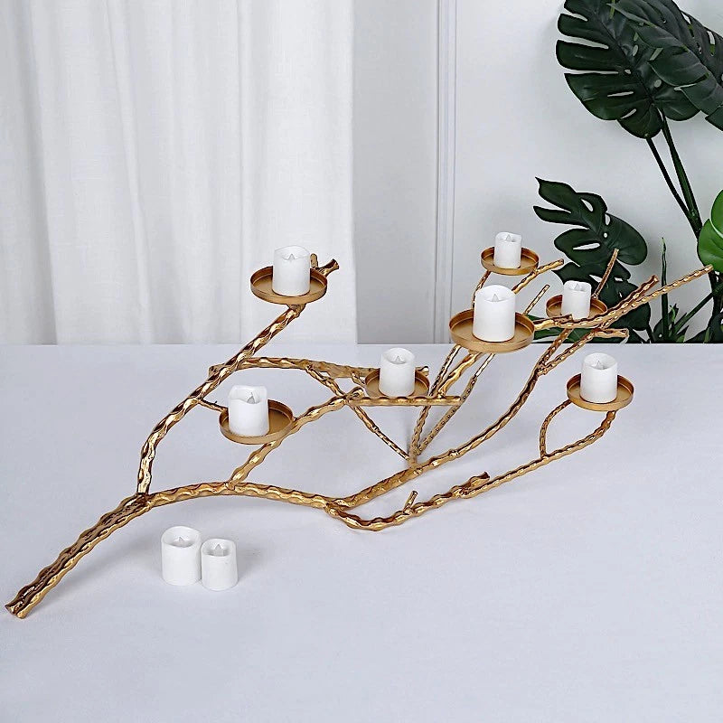 3ft Gold Metal Manzanita Tree Branch Candelabra – Candle Holder