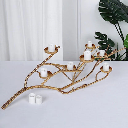 3ft Gold Metal Manzanita Tree Branch Candelabra – Candle Holder