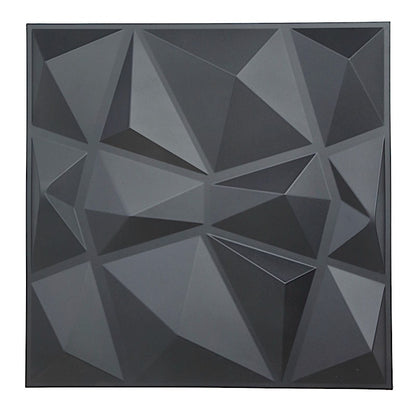 Black 3D Diamond PVC Wall Panels 12 Pack
